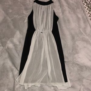Black,white dress